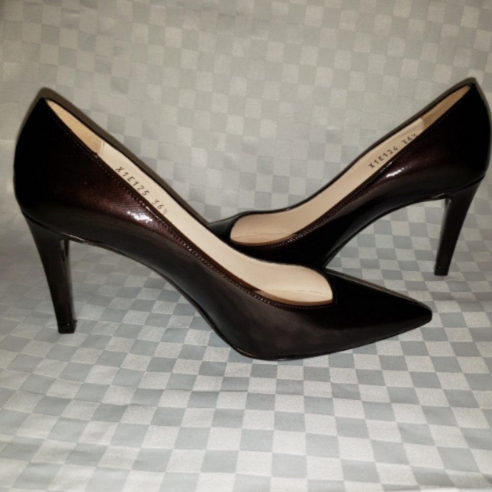 Giorgio Armani Coffee Brown Leather Heels